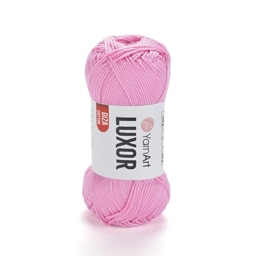 YarnArt Luxor Merzerisiertes Baumwollgarn, 100 % Gizeh-Baumwolle, glatte Textur, 50 g, 125 m, leichtes Garn für Sommerprojekte, Amigurumi, Babyartikel und Zubehör (1207) von Yarn Art