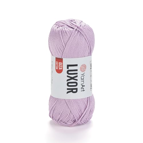 YarnArt Luxor Merzerisiertes Baumwollgarn, 100 % Gizeh-Baumwolle, glatte Textur, 50 g, 125 m, leichtes Garn für Sommerprojekte, Amigurumi, Babyartikel und Zubehör (1210) von Yarn Art
