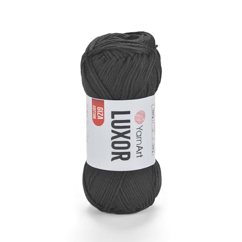 YarnArt Luxor Merzerisiertes Baumwollgarn, 100 % Gizeh-Baumwolle, glatte Textur, 50 g, 125 m, leichtes Garn für Sommerprojekte, Amigurumi, Babyartikel und Zubehör (1215) von Yarn Art
