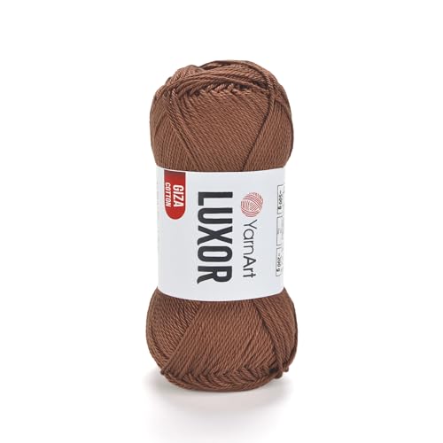 YarnArt Luxor Merzerisiertes Baumwollgarn, 100 % Gizeh-Baumwolle, glatte Textur, 50 g, 125 m, leichtes Garn für Sommerprojekte, Amigurumi, Babyartikel und Zubehör (1226) von Yarn Art