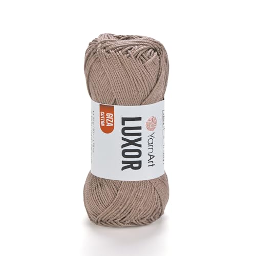 YarnArt Luxor Merzerisiertes Baumwollgarn, 100 % Gizeh-Baumwolle, glatte Textur, 50 g, 125 m, leichtes Garn für Sommerprojekte, Amigurumi, Babyartikel und Zubehör (1232) von Yarn Art