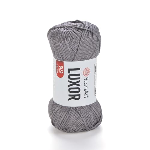 YarnArt Luxor Merzerisiertes Baumwollgarn, 100 % Gizeh-Baumwolle, glatte Textur, 50 g, 125 m, leichtes Garn für Sommerprojekte, Amigurumi, Babyartikel und Zubehör (1234) von Yarn Art