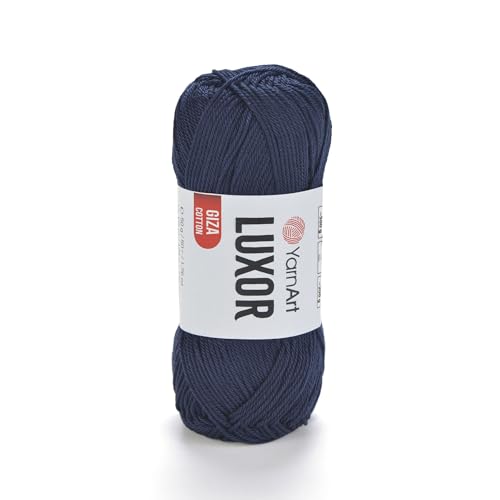 YarnArt Luxor Merzerisiertes Baumwollgarn, 100 % Gizeh-Baumwolle, glatte Textur, 50 g, 125 m, leichtes Garn für Sommerprojekte, Amigurumi, Babyartikel und Zubehör (1240) von Yarn Art