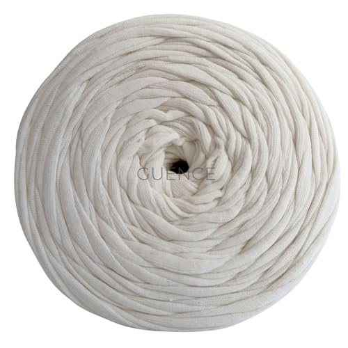 YarnArt Maccheroni T-Shirt-Garn, 100 % recyceltes Textil, 600 g (± 100 g), 130 m, grobe Baumwollmischung für Häkeltaschen, Teppiche, Körbe, Heimdekoration und DIY-Projekte (Creme) von Yarn Art