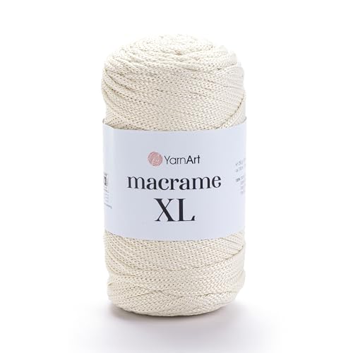 YarnArt Makramee Schnur - Starkes & Vielseitiges Makramee Garn zum Stricken, Häkeln & DIY Handwerk - 100% Polyester, 90g (130m) - Perfekt für Wandbehänge, Taschen, Heimdekoration & mehr (137, XL) von Yarn Art