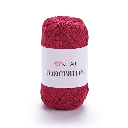 YarnArt Makramee Schnur - Starkes & Vielseitiges Makramee Garn zum Stricken, Häkeln & DIY Handwerk - 100% Polyester, 90g (130m) - Perfekt für Wandbehänge, Taschen, Heimdekoration & mehr (143, regulär) von Yarn Art