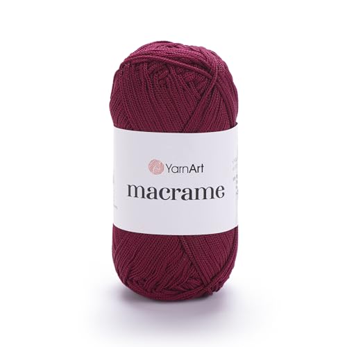 YarnArt Makramee Schnur - Starkes & Vielseitiges Makramee Garn zum Stricken, Häkeln & DIY Handwerk - 100% Polyester, 90g (130m) - Perfekt für Wandbehänge, Taschen, Heimdekoration & mehr (145, regulär) von Yarn Art