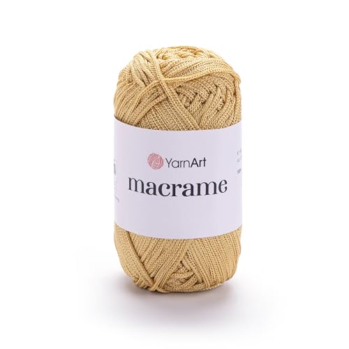 YarnArt Makramee Schnur - Starkes & Vielseitiges Makramee Garn zum Stricken, Häkeln & DIY Handwerk - 100% Polyester, 90g (130m) - Perfekt für Wandbehänge, Taschen, Heimdekoration & mehr (155, regulär) von Yarn Art