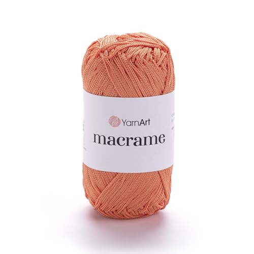 YarnArt Makramee Schnur - Starkes & Vielseitiges Makramee Garn zum Stricken, Häkeln & DIY Handwerk - 100% Polyester, 90g (130m) - Perfekt für Wandbehänge, Taschen, Heimdekoration & mehr (160, regulär) von Yarn Art