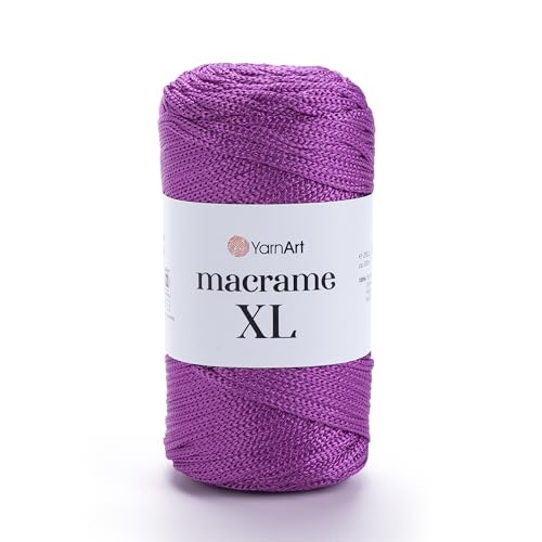YarnArt Makramee-Schnur - Starkes & Vielseitiges Makramee-Garn zum Stricken, Häkeln & DIY Handwerk - 100% Polyester, 90g (130m) - Perfekt für Wandbehänge, Taschen, Heimdekoration & mehr (161, XL) von Yarn Art