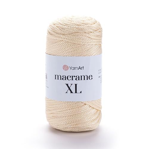 YarnArt Makramee Schnur - Starkes & Vielseitiges Makramee Garn zum Stricken, Häkeln & DIY Handwerk - 100% Polyester, 90g (130m) - Perfekt für Wandbehänge, Taschen, Heimdekoration & mehr (165, XL) von Yarn Art