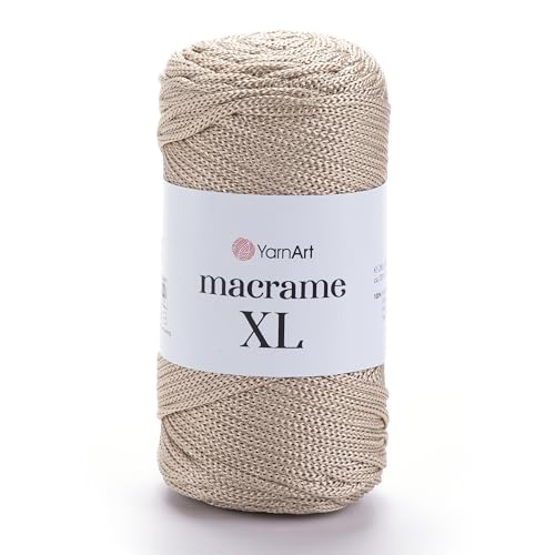 YarnArt Makramee Schnur - Starkes & Vielseitiges Makramee Garn zum Stricken, Häkeln & DIY Handwerk - 100% Polyester, 90g (130m) - Perfekt für Wandbehänge, Taschen, Heimdekoration & mehr (166, XL) von Yarn Art