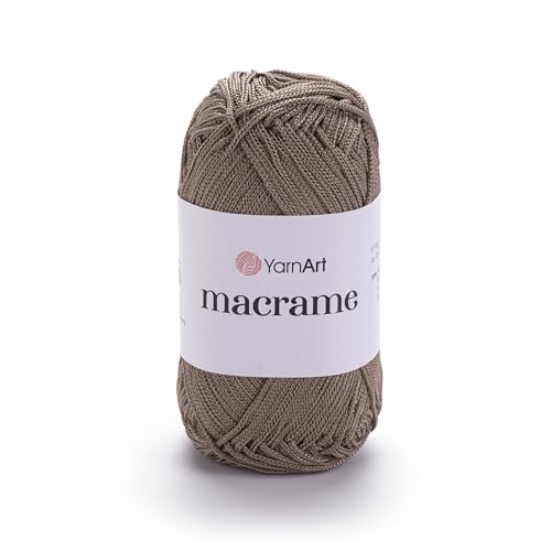 YarnArt Makramee Schnur - Starkes & Vielseitiges Makramee Garn zum Stricken, Häkeln & DIY Handwerk - 100% Polyester, 90g (130m) - Perfekt für Wandbehänge, Taschen, Heimdekoration & mehr (170, regulär) von Yarn Art