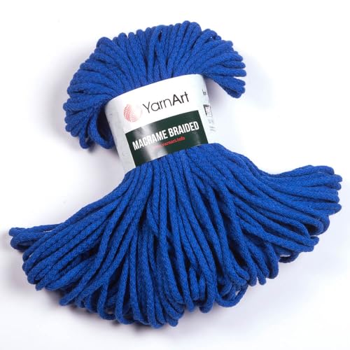 YarnArt Makramee-geflochtene, weiche Kordel, 55 % Baumwolle, 45 % Polyester, 250 g/67 m, Pastellfarben und lebendige Farben, ideal für Wandbehänge, Taschen, Teppiche, Tischläufer und YarnArt Makramee-geflochtene, weiche Kordel, 55 % Baumwolle, 45 % Polyester, 250 g/67 m, Pastellfarben und lebendige Farben, ideal für Wandbehänge, Taschen, Teppiche, Tischläufer und von Yarn Art