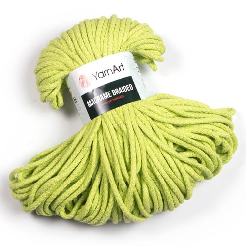 YarnArt Makramee-geflochtene 4 mm weiche Kordel, 55 % Baumwolle, 45 % Polyester, 250 g/67 m, Pastellfarben und lebendige Farben, ideal für Wandbehänge, Taschen, Teppiche, Tischläufer und YarnArt Makramee-geflochtene 4 mm weiche Kordel, 55 % Baumwolle, 45 % Polyester, 250 g/67 m, Pastellfarben und lebendige Farben, ideal für Wandbehänge, Taschen, Teppiche, Tischläufer und von Yarn Art