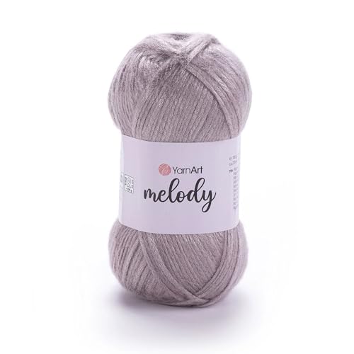 YarnArt Melody 891 bunte Kettenkette, metallische Glanzfaser zum Stricken, Häkeln und Sticken, 100 g Knäuel, 230 m, Premium-Mischung aus 70 % Polyamid, 21 % Acryl, 9 % Wolle von Yarn Art