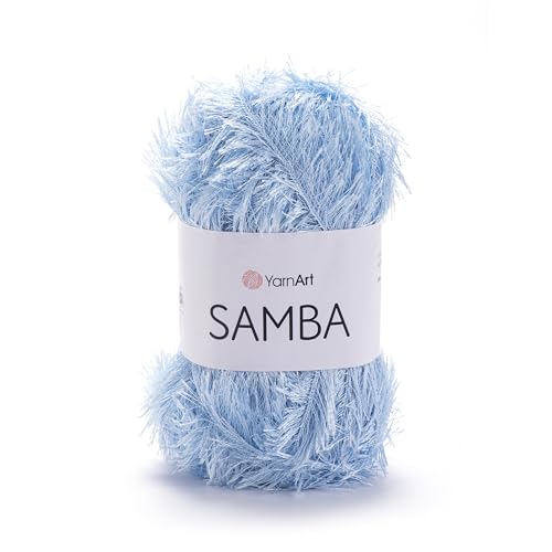 YarnArt Samba weiches pelzähnliches Garn, 150 m langhaariges Wimperngarn zum Stricken, Häkeln und Amigurumi, perfekt für Schals, Mützen und dekorative Projekte, 100 g Knäuel (2029) von Yarn Art