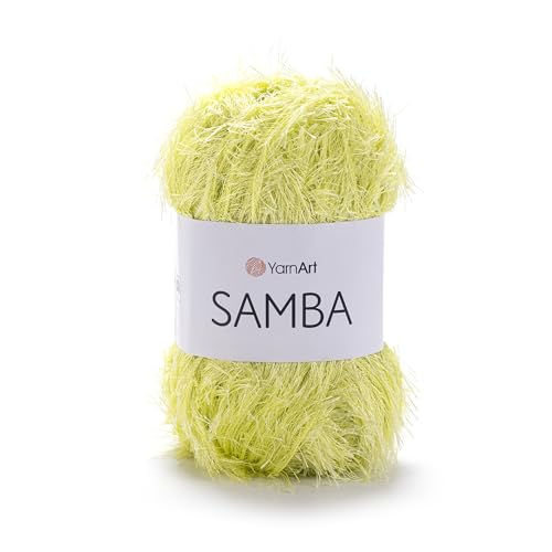 YarnArt Samba weiches pelzähnliches Garn, 150 m langhaariges Wimperngarn zum Stricken, Häkeln und Amigurumi, perfekt für Schals, Mützen und dekorative Projekte, 100 g Knäuel (2036) von Yarn Art