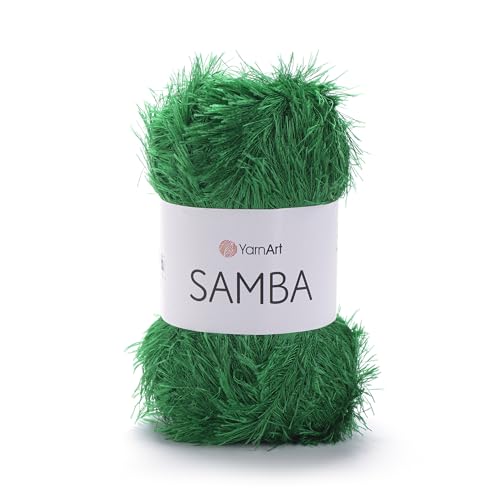 YarnArt Samba weiches pelzähnliches Garn, 150 m langhaariges Wimperngarn zum Stricken, Häkeln und Amigurumi, perfekt für Schals, Mützen und dekorative Projekte, 100 g Knäuel (78) von Yarn Art