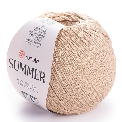 YarnArt Sommer Glitzergarn Strickgarn Sommergarn Sparkly Garn Schalgarn Helles Garn Zubehör Garn Häkelgarn (42) von Yarn Art