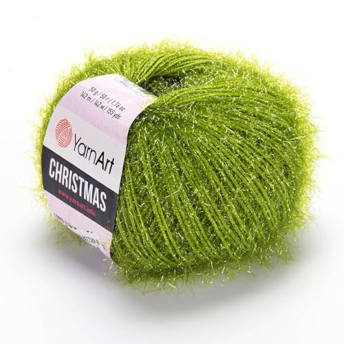 Yarnart Christmas Fantasy Sparkly Strickgarn, Metallic & Sparkle, Glänzend & Wimpern, 100% Polyamid, 50 g, 155 Yds, 50 g, Amigurumi-Garn (43) von Yarn Art