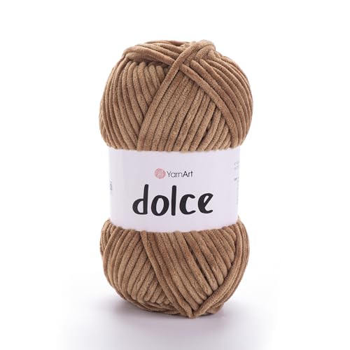 Yarnart Dolce Garn von Yarnart Weiches Chenille-Samtgarn, super sperriges Garn, Decke, Amigurumi, Häkelgarn, 100 g, 130 Yards (765) von Yarn Art