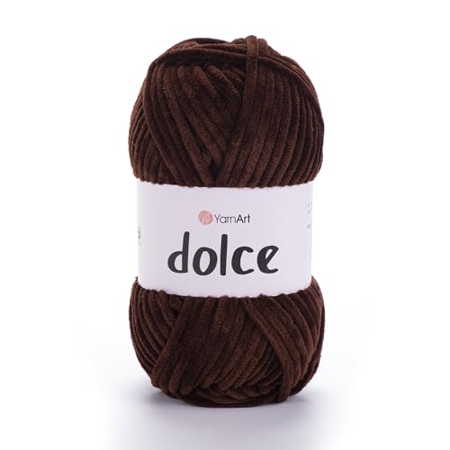 Yarnart Dolce Garn von Yarnart Weiches Chenille-Samtgarn, super sperriges Garn, Decke, Amigurumi, Häkelgarn, 100 g, 130 Yards (775) von Yarn Art