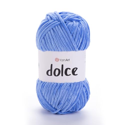 Yarnart Dolce Garn von Yarnart Weiches Chenille-Samtgarn, super sperriges Garn, Decke, Amigurumi, Häkelgarn, 100 g, 130 Yards (777) von Yarn Art