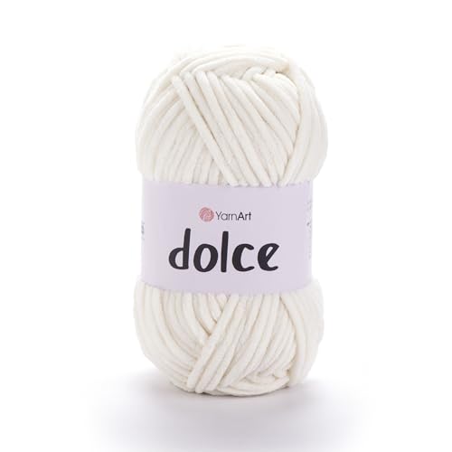 Yarnart Dolce Garn von yarnart weiches Chenille-Samt, super sperriges Garn, Decken-Amigurumi-Häkelgarn, 100 g, 130 Meter (745) von Yarn Art