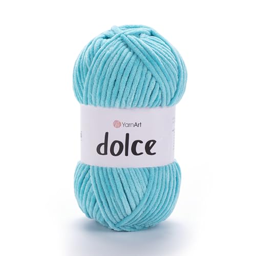 Yarnart Dolce Garn von yarnart weiches Chenille-Samt, super sperriges Garn, Decken-Amigurumi-Häkelgarn, 100 g, 130 Meter (746) von Yarn Art