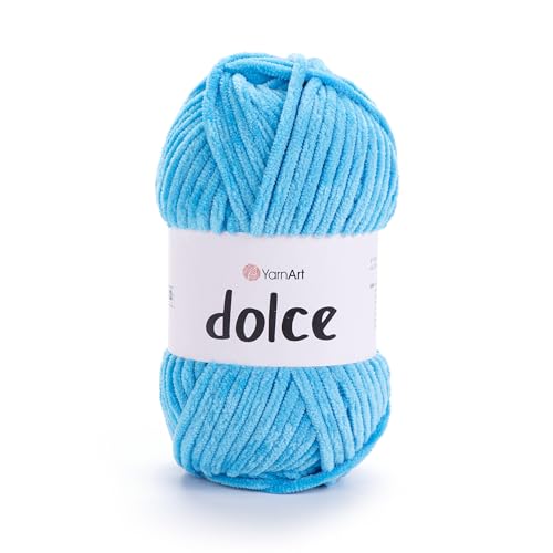Yarnart Dolce Super Bulky Velvet Chenille-Garn, 100 g, 130 Yards (231 m) – perfekt für Amigurumi, Häkeldecken und mehr von Yarn Art