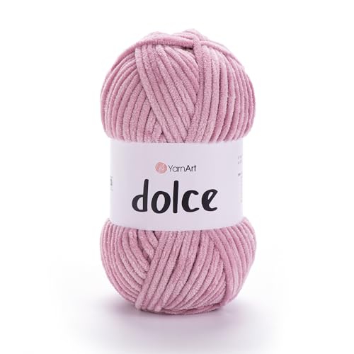 Yarnart Dolce weiches Chenille-Samt-Garn für Amigurumi-Häkeldecken, 100 g, 130 Meter (769) von Yarn Art