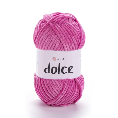 Yarnart Dolce weiches Chenille-Samt-Garn für Amigurumi-Häkeldecken, 100 g, 130 Meter (795) von Yarn Art