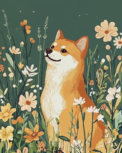 YarnAdventures Blütenblätter 11CT Stickpackungen Kreuzstich Set,Tier Akita Hund,Vorgedruckt Kreuzstich Stickbilder DIY-Stickerei Kreuzstich-Set,Geschenk Für Freunde,40x50cm YarnAdventures Blütenblätter 11CT Stickpackungen Kreuzstich Set,Tier Akita Hund,Vorgedruckt Kreuzstich Stickbilder DIY-Stickerei Kreuzstich-Set,Geschenk Für Freunde,40x50cm von YarnAdventures
