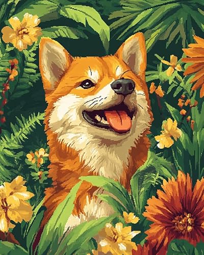 YarnAdventures Blütenblätter Cross Stitch Kits For Beginners,Tier Akita Hund,DIY Set Erwachsene 11CT Embroidery Kit Handarbeiten Sticken Stickbilder,16x20in YarnAdventures Blütenblätter Cross Stitch Kits For Beginners,Tier Akita Hund,DIY Set Erwachsene 11CT Embroidery Kit Handarbeiten Sticken Stickbilder,16x20in von YarnAdventures