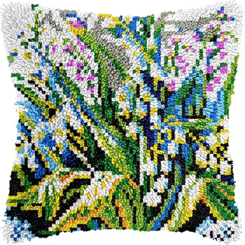 YarnAdventures Blumen Knüpfkissen-Set,Schöne Maiglöckchenblüten,knüpfkissen Set für Anfänger Erwachsene oder Kinder zum Selber Knüpfen,Knüpfpackung Knüpfset Kissen,17x17in YarnAdventures Blumen Knüpfkissen-Set,Schöne Maiglöckchenblüten,knüpfkissen Set für Anfänger Erwachsene oder Kinder zum Selber Knüpfen,Knüpfpackung Knüpfset Kissen,17x17in von YarnAdventures