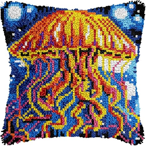 YarnAdventures DIY Knüpfkissen Zum Selber Knüpfen Set,Meerestiere Bunte Quallen,Latch Hook Kit Handgemachte Geschenke Für Kinder Und Erwachsene,Heimdekoration,43x43cm YarnAdventures DIY Knüpfkissen Zum Selber Knüpfen Set,Meerestiere Bunte Quallen,Latch Hook Kit Handgemachte Geschenke Für Kinder Und Erwachsene,Heimdekoration,43x43cm von YarnAdventures