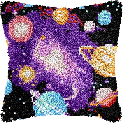 YarnAdventures DIY Knüpfkissen Zum Selber Knüpfen Set,Universum Sternenhimmel,Latch Hook Kit Handgemachte Geschenke Für Kinder Und Erwachsene,Heimdekoration,43x43cm YarnAdventures DIY Knüpfkissen Zum Selber Knüpfen Set,Universum Sternenhimmel,Latch Hook Kit Handgemachte Geschenke Für Kinder Und Erwachsene,Heimdekoration,43x43cm von YarnAdventures