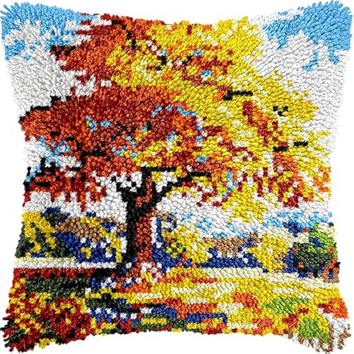 YarnAdventures Herbstlandschaft Knüpfkissen Knüpfhaken Knüpfset,Ginkgobaum auf dem Gras,DIY Handarbeit Stickerei Für Kinder Erwachsene Oder Anfänger Latch Hook Kits,Bastelsets,17x17in YarnAdventures Herbstlandschaft Knüpfkissen Knüpfhaken Knüpfset,Ginkgobaum auf dem Gras,DIY Handarbeit Stickerei Für Kinder Erwachsene Oder Anfänger Latch Hook Kits,Bastelsets,17x17in von YarnAdventures
