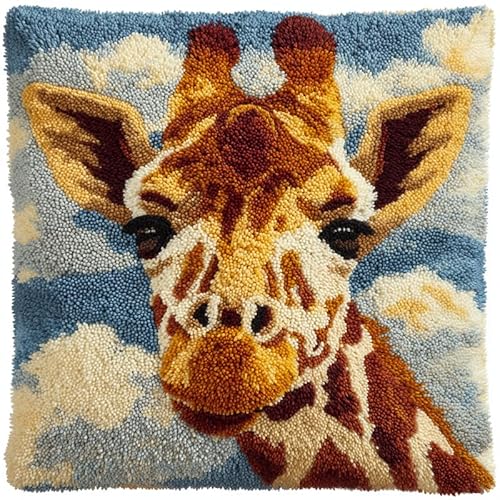 YarnAdventures Knüpf Sets,Knüpfkissen Knüpfen Knüpfteppiche,Tiergiraffe,DIY Kissen Kissenbezug Kreuzstich Latch Hook Kit Handwerk Handarbeiten,17x17in YarnAdventures Knüpf Sets,Knüpfkissen Knüpfen Knüpfteppiche,Tiergiraffe,DIY Kissen Kissenbezug Kreuzstich Latch Hook Kit Handwerk Handarbeiten,17x17in von YarnAdventures