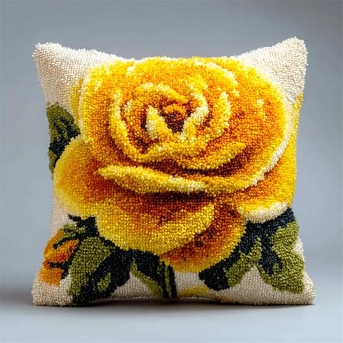 YarnAdventures KnüpfKissen Knüpfen Set Erwachsene,Gelbe Rose,Kissenbezug Häkeln,Bastelsets,orgedruckte Leinwand,Hobbys,DIY,Sofa,Heimdekoration,17x17in YarnAdventures KnüpfKissen Knüpfen Set Erwachsene,Gelbe Rose,Kissenbezug Häkeln,Bastelsets,orgedruckte Leinwand,Hobbys,DIY,Sofa,Heimdekoration,17x17in von YarnAdventures