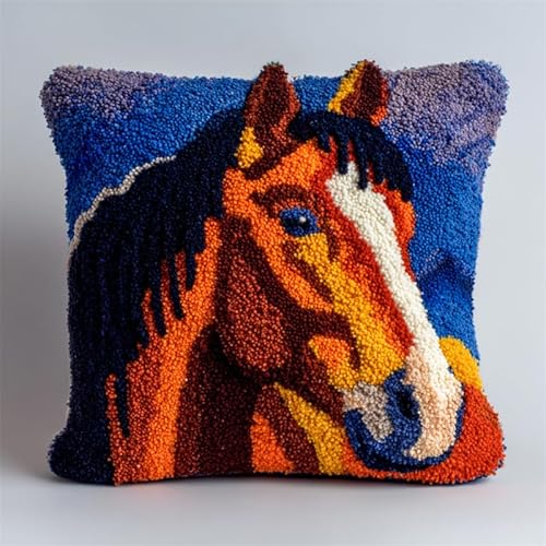 YarnAdventures KnüpfKissen Knüpfen Set Erwachsene,Tier Pferd,Kissenbezug Häkeln,Bastelsets,orgedruckte Leinwand,Hobbys,DIY,Sofa,Heimdekoration,17x17in YarnAdventures KnüpfKissen Knüpfen Set Erwachsene,Tier Pferd,Kissenbezug Häkeln,Bastelsets,orgedruckte Leinwand,Hobbys,DIY,Sofa,Heimdekoration,17x17in von YarnAdventures