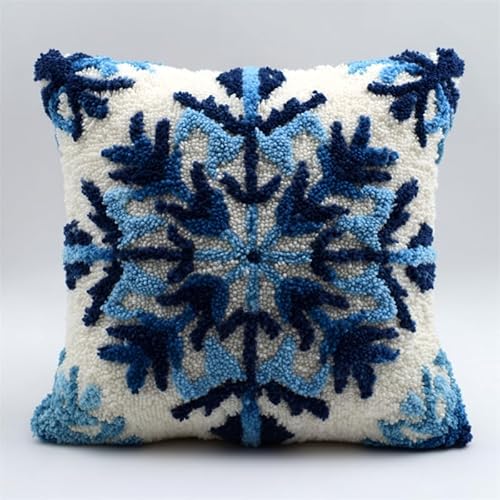 YarnAdventures Knüpfkissen Knüpfhaken Knüpfset,Winterschneeflocken,DIY Handarbeit Stickerei Für Kinder Erwachsene Oder Anfänger Latch Hook Kits,Bastelsets,17x17in YarnAdventures Knüpfkissen Knüpfhaken Knüpfset,Winterschneeflocken,DIY Handarbeit Stickerei Für Kinder Erwachsene Oder Anfänger Latch Hook Kits,Bastelsets,17x17in von YarnAdventures