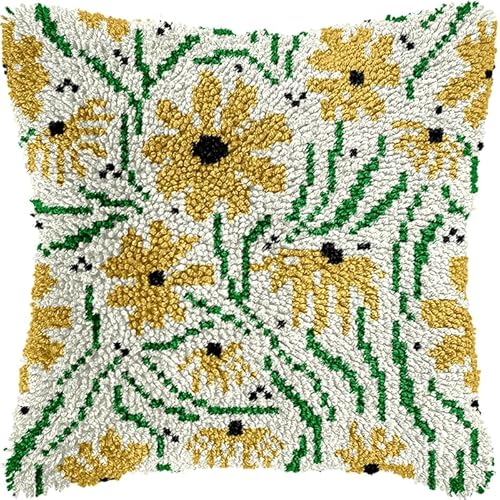 YarnAdventures Knüpfkissen-Set,Einfache Gänseblümchenblume,DIY Kreuzstich-Sofa-Kissenbezug,Passend Für Teenager Und Erwachsene,Knüpfhaken-Kissenbezug-Set,17x17in YarnAdventures Knüpfkissen-Set,Einfache Gänseblümchenblume,DIY Kreuzstich-Sofa-Kissenbezug,Passend Für Teenager Und Erwachsene,Knüpfhaken-Kissenbezug-Set,17x17in von YarnAdventures