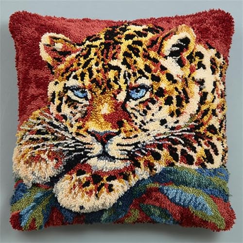 YarnAdventures Knüpfkissen Zum Selber Knüpfen,Tierleopard,Kissen Hülle Sofakissenbezug,Knüpfkissen Set für Kinder Erwachsene,Heimdekoration,17x17in YarnAdventures Knüpfkissen Zum Selber Knüpfen,Tierleopard,Kissen Hülle Sofakissenbezug,Knüpfkissen Set für Kinder Erwachsene,Heimdekoration,17x17in von YarnAdventures