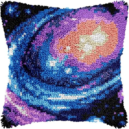 YarnAdventures Knüpfkissen Zum Selber Knüpfen Set,Universum Sternenhimmel,Knüpfpackung für Kinder & Erwachsene Kissenbezug Knüpfkissen DIY Latch Hook Cushion,17x17in YarnAdventures Knüpfkissen Zum Selber Knüpfen Set,Universum Sternenhimmel,Knüpfpackung für Kinder & Erwachsene Kissenbezug Knüpfkissen DIY Latch Hook Cushion,17x17in von YarnAdventures