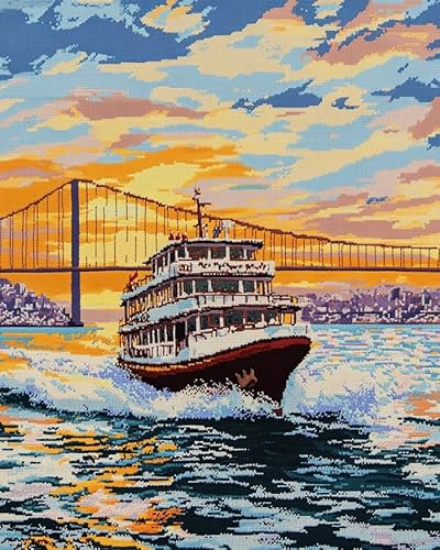 YarnAdventures Landschaft Stickerei Set Vorgedruckt Kreuzstich kit für Erwachsene,Kreuzfahrtschiff auf dem Meer,Art Stickbilder DIY Kunst Kreuzstich Kit für Anfänger Kinder,40x50cm YarnAdventures Landschaft Stickerei Set Vorgedruckt Kreuzstich kit für Erwachsene,Kreuzfahrtschiff auf dem Meer,Art Stickbilder DIY Kunst Kreuzstich Kit für Anfänger Kinder,40x50cm von YarnAdventures