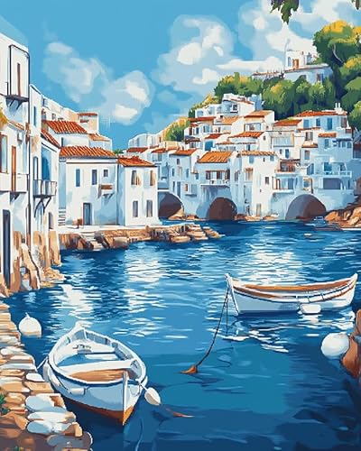 YarnAdventures Meerblick Cross Stitch Kits For Beginners,Häuser und Boote am Meer,DIY Set Erwachsene 11CT Embroidery Kit Handarbeiten Sticken Stickbilder,16x20in YarnAdventures Meerblick Cross Stitch Kits For Beginners,Häuser und Boote am Meer,DIY Set Erwachsene 11CT Embroidery Kit Handarbeiten Sticken Stickbilder,16x20in von YarnAdventures