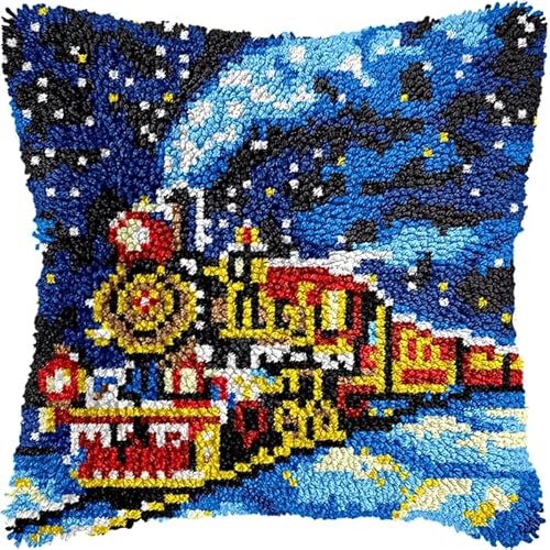 YarnAdventures Sternenhimmel Nachtansicht Kissenbezug Knüpfset,Retro-Zug,Knüpfkissen Set,Knüpfteppich Zum Selber Knüpf-Sets,DIY Knüpfteppich Knüpfpackung,Latch Hook Kits,43x43cm YarnAdventures Sternenhimmel Nachtansicht Kissenbezug Knüpfset,Retro-Zug,Knüpfkissen Set,Knüpfteppich Zum Selber Knüpf-Sets,DIY Knüpfteppich Knüpfpackung,Latch Hook Kits,43x43cm von YarnAdventures