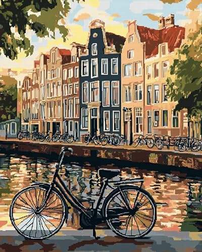 YarnAdventures Straße Haus Landschaft Sticken Set Kreuzstich für Erwachsene,Fahrräder am Fluss,Bedruckte Leinwand DIY Stickbilder Vorgedruckt Kreuzstich Für Anfänger Home Decor,16x20in YarnAdventures Straße Haus Landschaft Sticken Set Kreuzstich für Erwachsene,Fahrräder am Fluss,Bedruckte Leinwand DIY Stickbilder Vorgedruckt Kreuzstich Für Anfänger Home Decor,16x20in von YarnAdventures